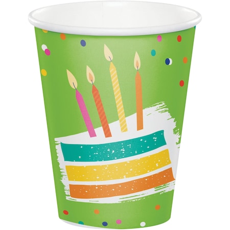 Creative Converting Festive Cake Paper Cups, 9oz, 96PK 354590